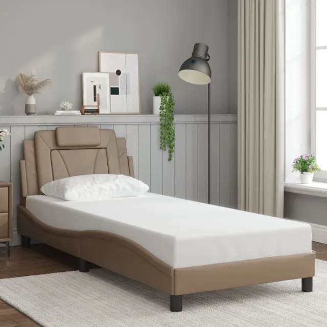Cadre de lit Viana avec LED sans matelas cappuccino 90x190 cm