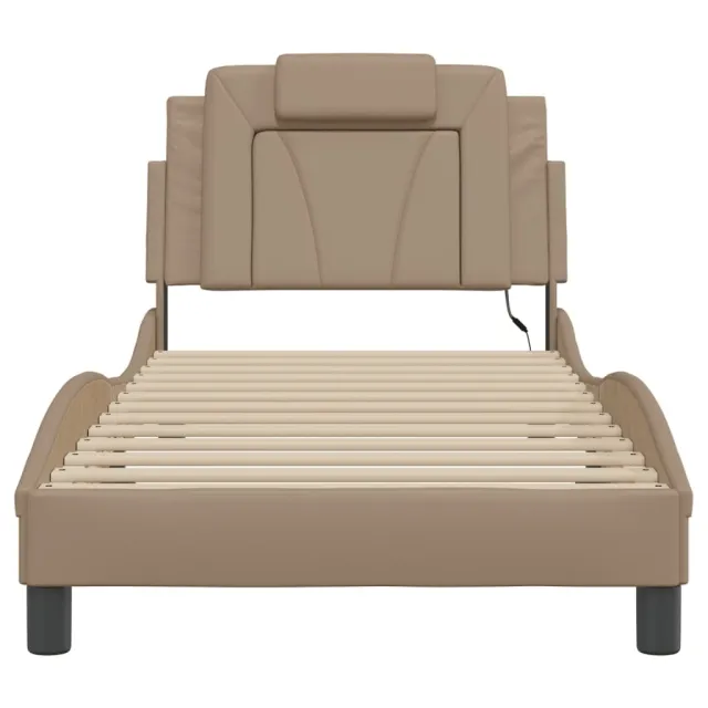 Cadre de lit Viana avec LED sans matelas cappuccino 90x190 cm