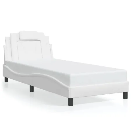 Cadre de lit Viana avec LED sans matelas blanc 90x200 cm