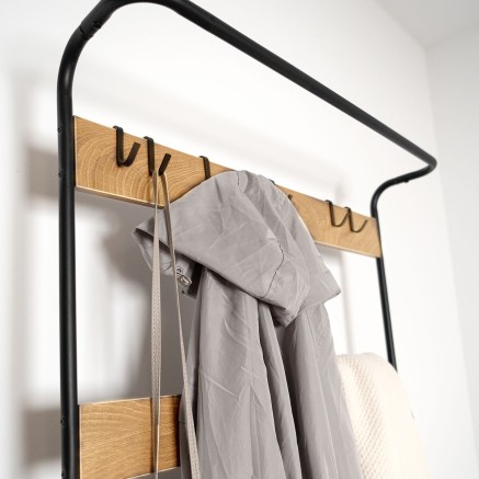 porte-manteaux Vinthera Moa Acier Noir 72 x 34 x 183 cm 2