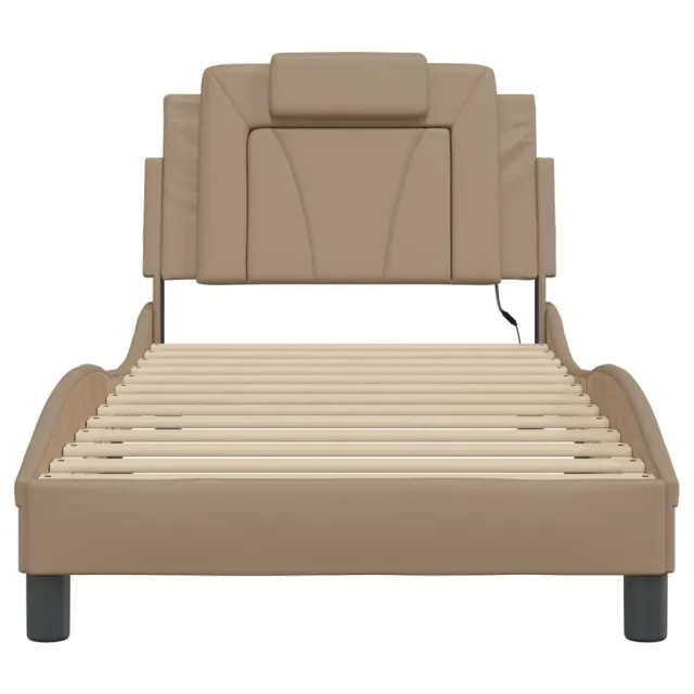 Cadre de lit Viana avec LED sans matelas cappuccino 90x200 cm