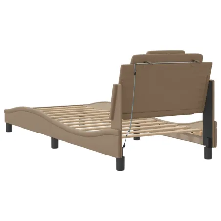 Cadre de lit Viana avec LED sans matelas cappuccino 90x200 cm