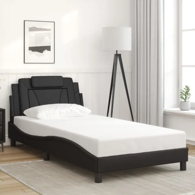 Cadre de lit Viana avec LED sans matelas noir 100x200 cm