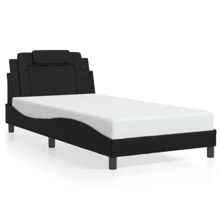 Cadre de lit Viana avec LED sans matelas noir 100x200 cm