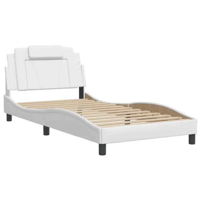 Cadre de lit Viana avec LED sans matelas blanc 100x200 cm