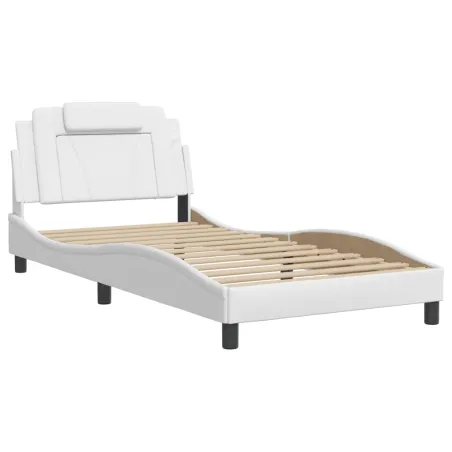 Cadre de lit Viana avec LED sans matelas blanc 100x200 cm