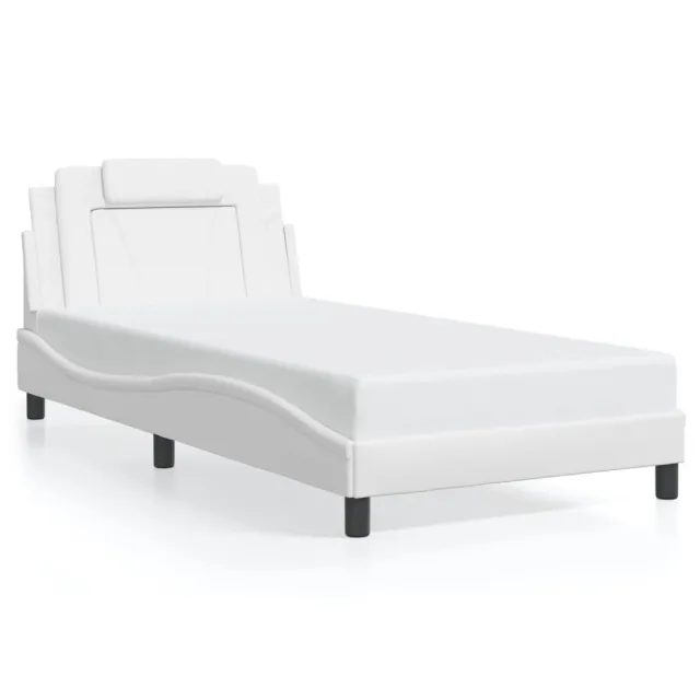Cadre de lit Viana avec LED sans matelas blanc 100x200 cm