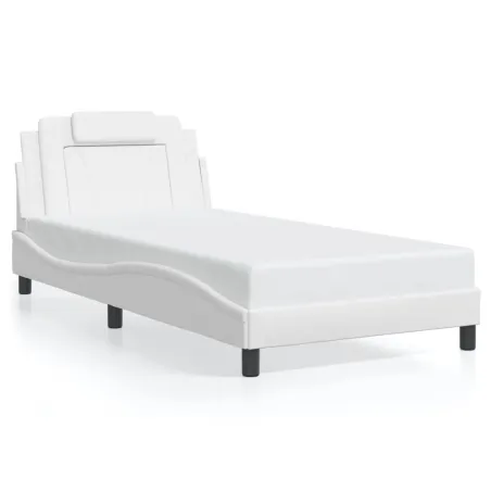 Cadre de lit Viana avec LED sans matelas blanc 100x200 cm