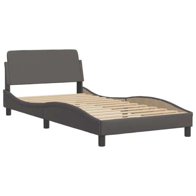 Cadre de lit Viana avec LED sans matelas gris 100x200 cm
