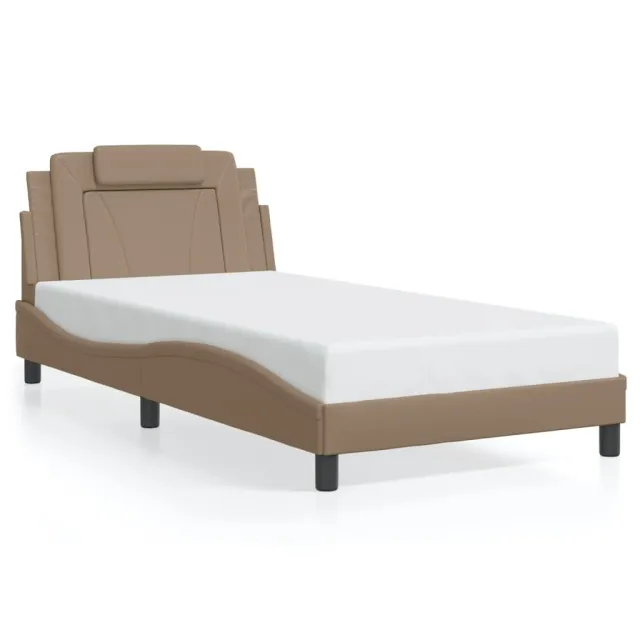 Cadre de lit Viana avec LED sans matelas cappuccino 100x200 cm