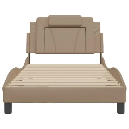 Cadre de lit Viana avec LED sans matelas cappuccino 100x200 cm