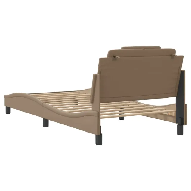 Cadre de lit Viana avec LED sans matelas cappuccino 100x200 cm