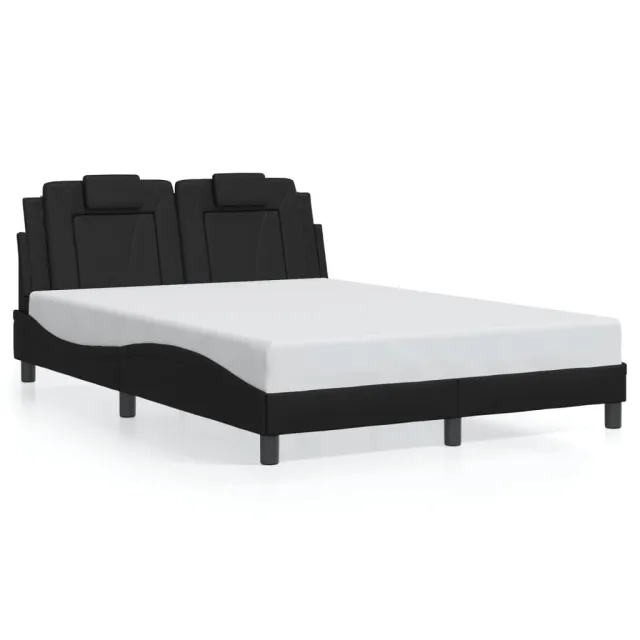 Cadre de lit Viana avec LED sans matelas noir 120x200 cm
