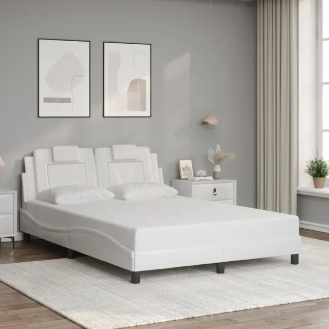 Cadre de lit Viana avec LED sans matelas blanc 120x200 cm