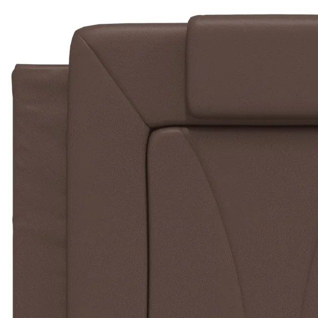 Cadre de lit Viana avec LED sans matelas marron 140x190 cm