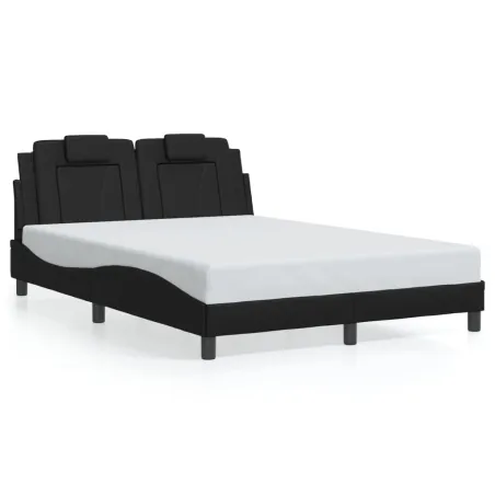 Cadre de lit Viana avec LED sans matelas noir 140x200 cm