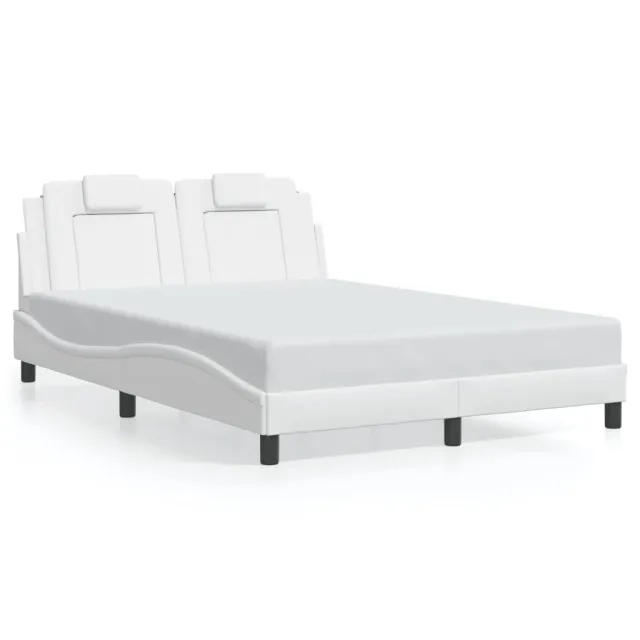 Cadre de lit Viana avec LED sans matelas blanc 140x200 cm