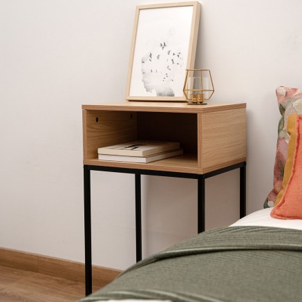 Nightstand Vinthera Moa Natural Metal 40 x 30 x 68 cm 2