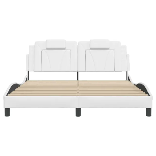 Cadre de lit Viana avec LED sans matelas blanc 160x200 cm
