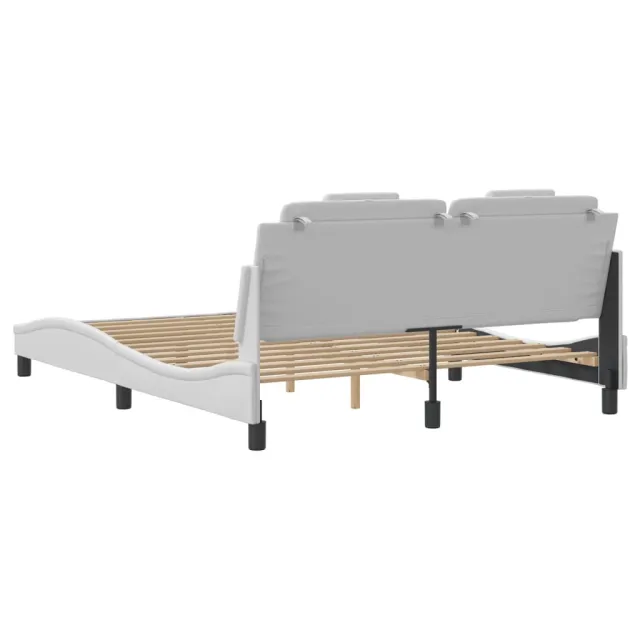Cadre de lit Viana avec LED sans matelas blanc 160x200 cm