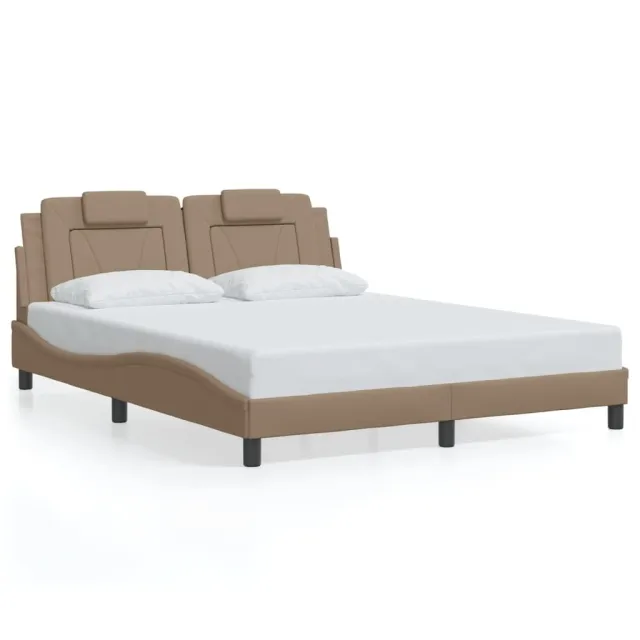 Cadre de lit Viana avec LED sans matelas cappuccino 160x200 cm