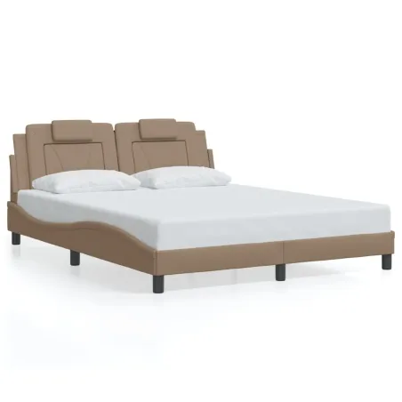 Cadre de lit Viana avec LED sans matelas cappuccino 160x200 cm