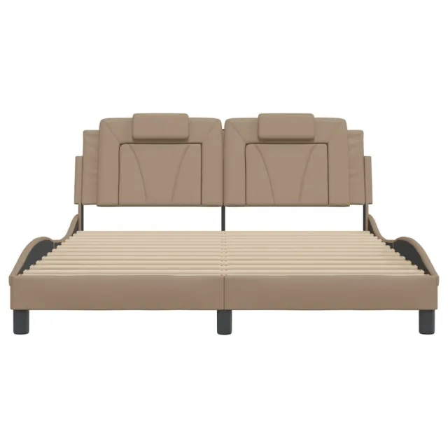 Cadre de lit Viana avec LED sans matelas cappuccino 160x200 cm