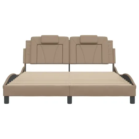 Cadre de lit Viana avec LED sans matelas cappuccino 160x200 cm