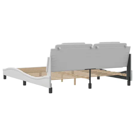 Cadre de lit Viana avec LED sans matelas blanc 180x200 cm