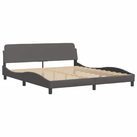 Cadre de lit Viana avec LED sans matelas gris 180x200 cm