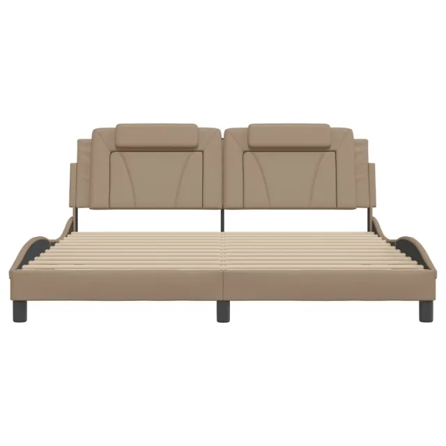 Cadre de lit Viana avec LED sans matelas cappuccino 180x200 cm