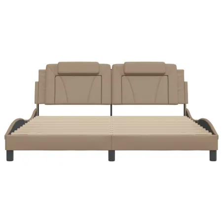 Cadre de lit Viana avec LED sans matelas cappuccino 180x200 cm