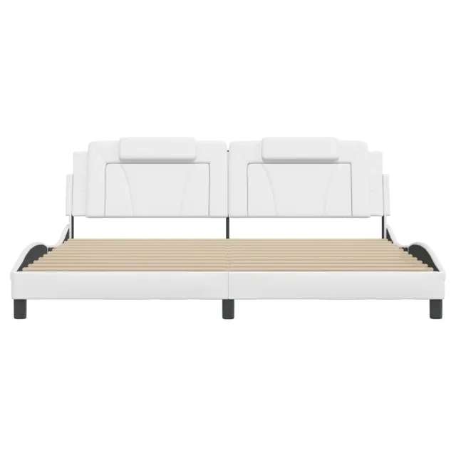 Cadre de lit Viana avec LED sans matelas blanc 200x200 cm