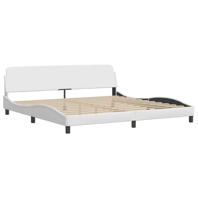 Cadre de lit Viana avec LED sans matelas blanc 200x200 cm
