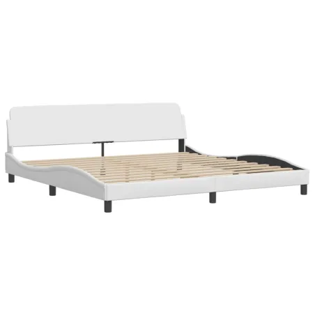 Cadre de lit Viana avec LED sans matelas blanc 200x200 cm