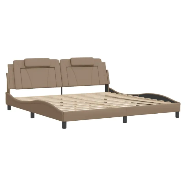 Cadre de lit Viana avec LED sans matelas cappuccino 200x200 cm