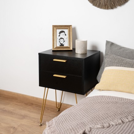 Nightstand Vinthera Moa Black Plastic 40 x 30 x 60 cm 2
