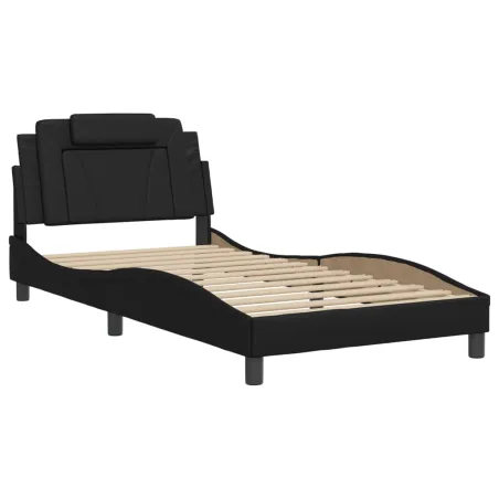 Cadre de lit Viana avec LED sans matelas noir 100x203 cm