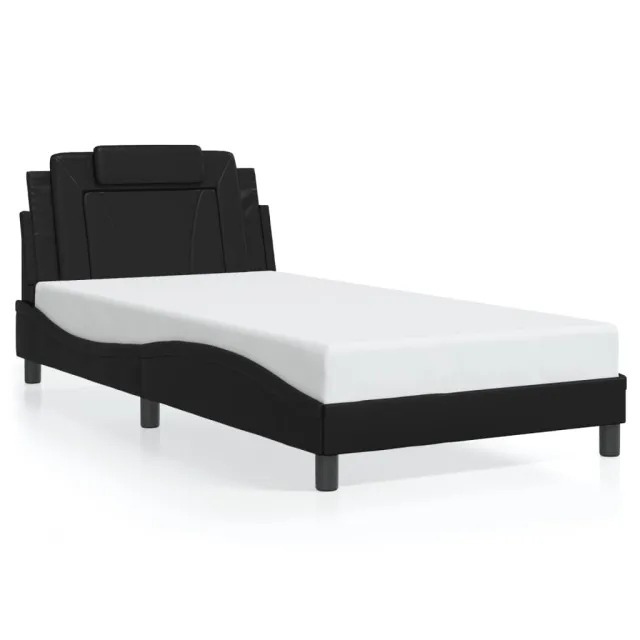 Cadre de lit Viana avec LED sans matelas noir 100x203 cm