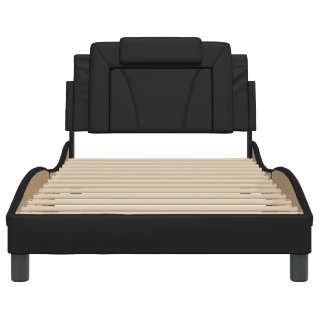 Cadre de lit Viana avec LED sans matelas noir 100x203 cm