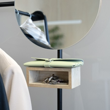 Porte-manteau avec miroir Vinthera Moa Noir Beige Métal Bois MDF 76 x 2