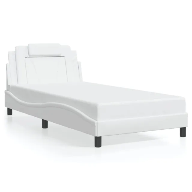 Cadre de lit Viana avec LED sans matelas blanc 100x203 cm