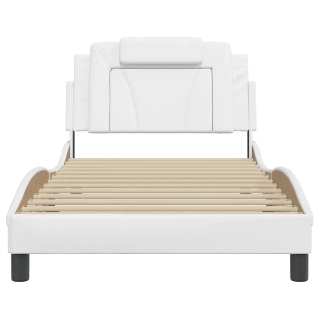 Cadre de lit Viana avec LED sans matelas blanc 100x203 cm