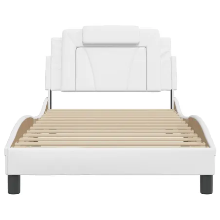 Cadre de lit Viana avec LED sans matelas blanc 100x203 cm