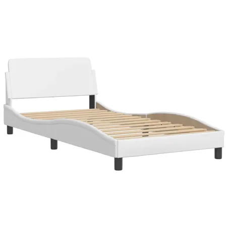 Cadre de lit Viana avec LED sans matelas blanc 100x203 cm