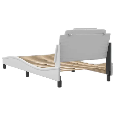 Cadre de lit Viana avec LED sans matelas blanc 100x203 cm