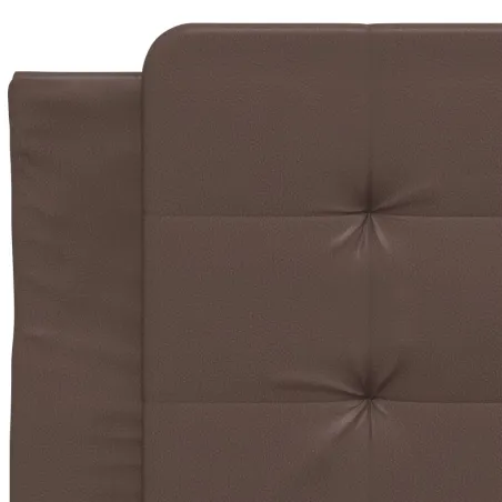 Cadre de lit avec LED sans matelas Zadar marron 80x200 cm