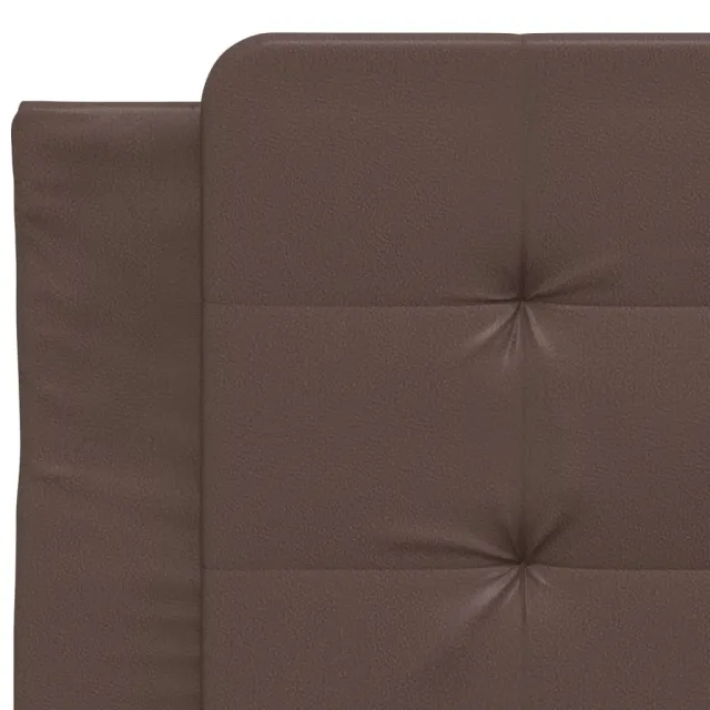 Cadre de lit avec LED sans matelas Zadar marron 90x190 cm