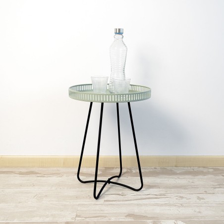 Bijzettafel Vinthera Moa Zwart Groen 38 x 49 cm (6 Stuks)