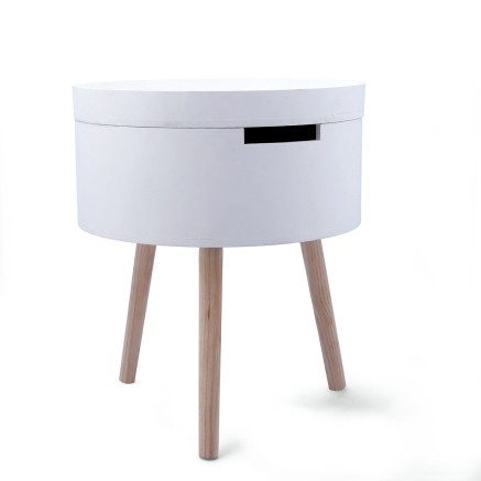 Mesa auxiliar Vinthera Moa Blanco Beige 38 x 43 cm (4 Unidades) 2